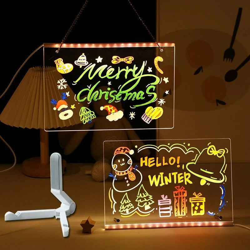 Panneau lumineux effaçable – Créez des messages magiques en 7 couleurs